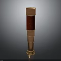Cylindrical Decorative Column Featuring Copper And Red Metallic Layers And Smooth Surface