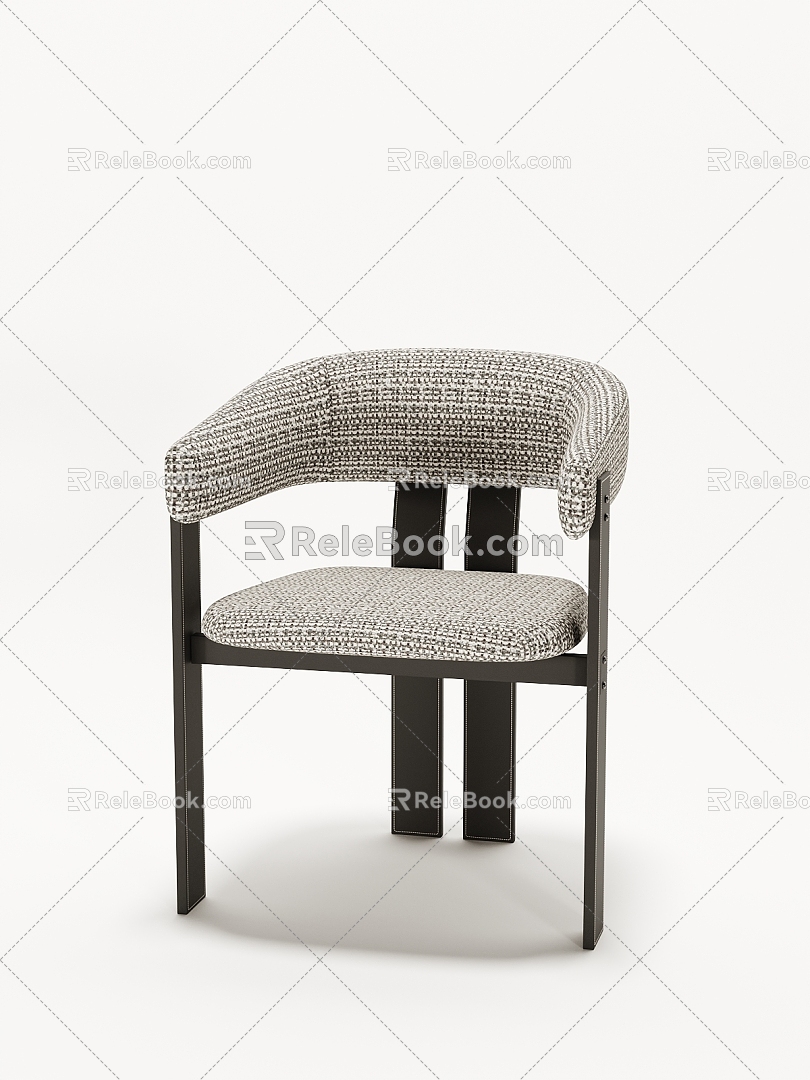 Modern Minimalist Dining Chair 3d model