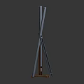 Modern Full Length Mirrors With Diamond Pattern On Wooden And Metal Stands