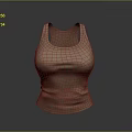 Brown Tank Top For Daily Wear With Soft Fabric And Slim Fit Design