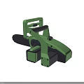 Green Industrial Chainsaws With Ergonomic Handle And Heavy Duty Cutting Chain