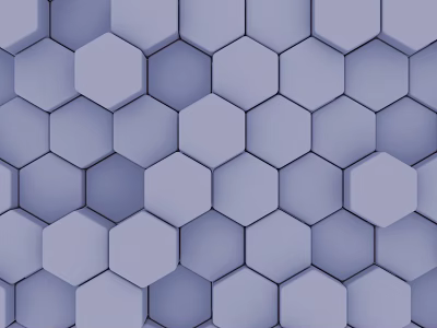 Light Blue Hexagonal Tile Background Wall With Modern Geometric Pattern Design 3d model