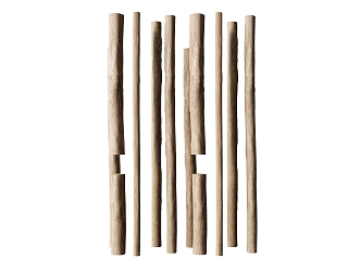 Pillar Wooden Pillar Stake 3d model