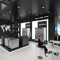 RoyalKitchen Exhibition Booth For High-End Kitchen Customization With Modern Design And Display Screens
