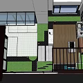Modern Courtyard Garden Design Featuring Paved Flooring Various Plants And Outdoor Seating Area