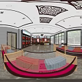 Well Lit Modern Tobacco And Wine Store Interior With Neat Full Product Display Shelves