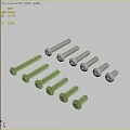 Round Head Hexagon Socket Screw GB Metric Screw Fastener Fixings 3d model
