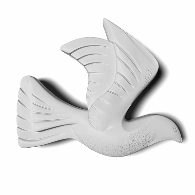 Modern Component Mosaic Pattern Decorative Plastered Dove 3d model