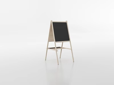 Modern Wooden Easel With Black Drawing Board And Sturdy Frame For Artwork 3d model