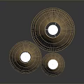 Bamboo Woven Pendant Lamp Combination with Modern Design and Different Sizes for Home Decor