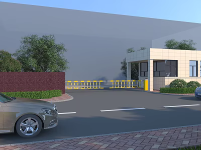 Modern Gate Guard 3d model