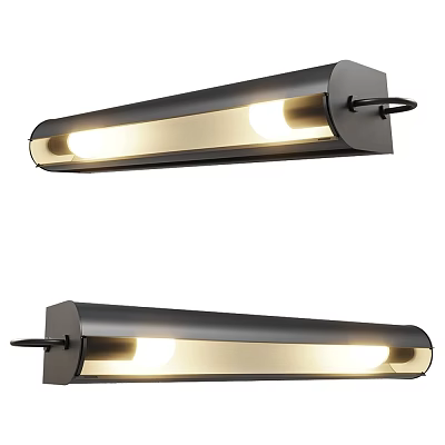 Modern Sleek Long Strip Wall Lights With Metal Frame And Illuminating Design 3d model