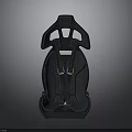 Sporty Car Seat Design With Carbon Fiber Structure And Safety Harness