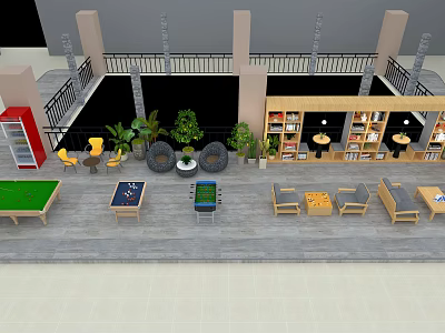 Modern reception area apartment building packaging beautiful Chen 3d model
