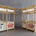 Wooden Outdoor Stalls With Grill Focus Signs And Reciprocity Branding