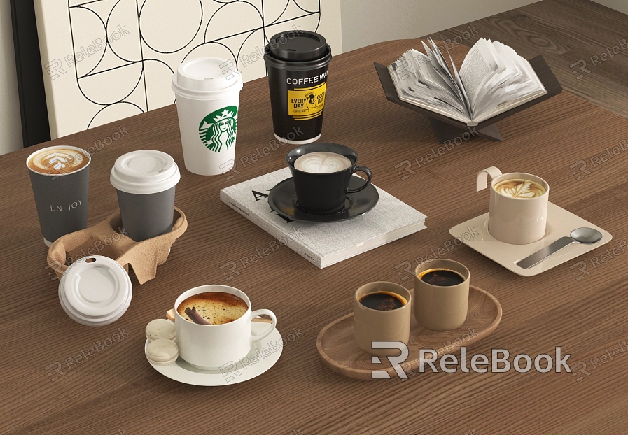 Food and Beverage Coffee Cup Cup Cup Decorations Ornaments Coffee model