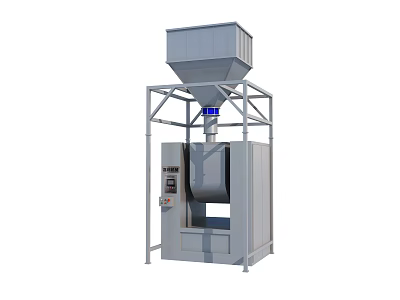 Industrial Equipment With Hopper Metal Frame And Control Panel For Material Handling 3d model