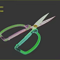 Durable Hardware Scissors with Green Black Handles Stainless Steel Blades and Anti Slip Grip Design