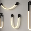 Modern Design Wall Lamps with Various Shapes Black Frame and Warm Light Mounted on Wall