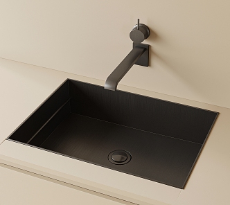 modern bathroom wash basin counter basin 3d model