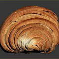Modern bread sandwich bread pudding bean paste bread 3d model