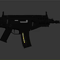 Modern Tactical Black Assault Rifle 3D Model With Grip And Barrel Design