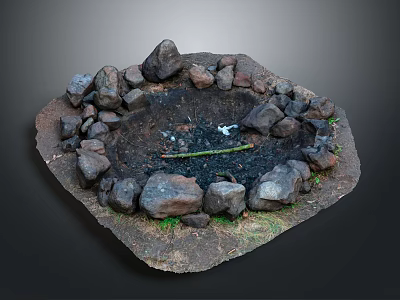 campfire campfire camping fire fire fire fire match wood fire pile tree stump log log wood section wood 3d model
