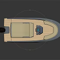 Small Recreational Boat With Light Colored Seats And Modern Hull Design