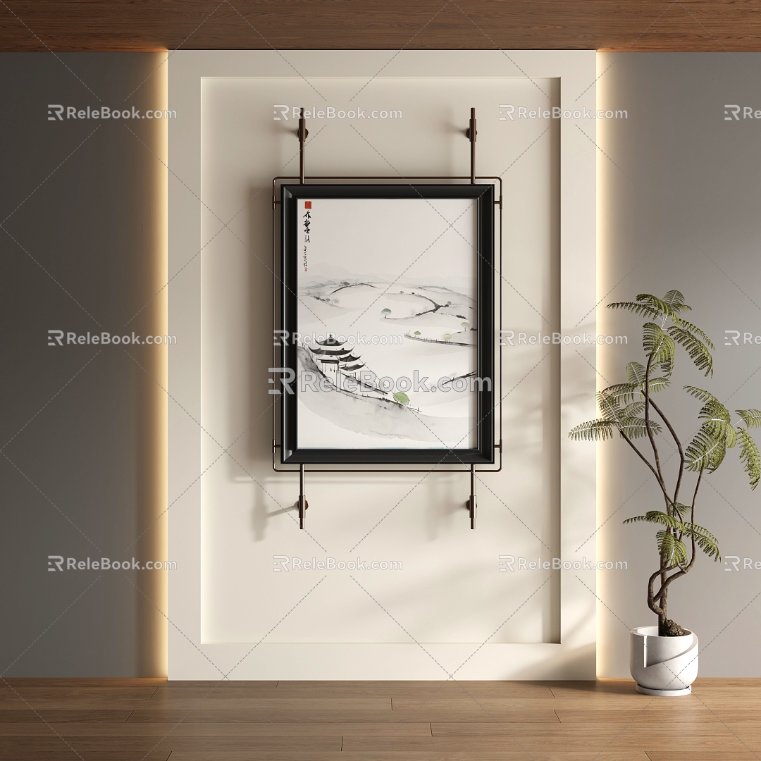 New Chinese Decorative Painting 3d model