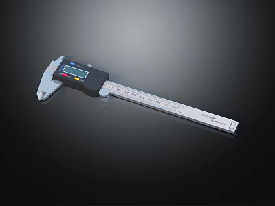 Digital Caliper With Electronic Display And High Precision Metal Measuring Tool 3d model