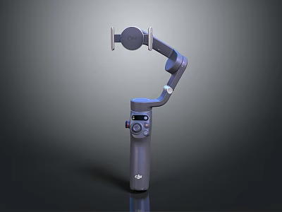 DJI Gray Handheld Gimbal Stabilizer For Smartphone With Control Buttons 3d model