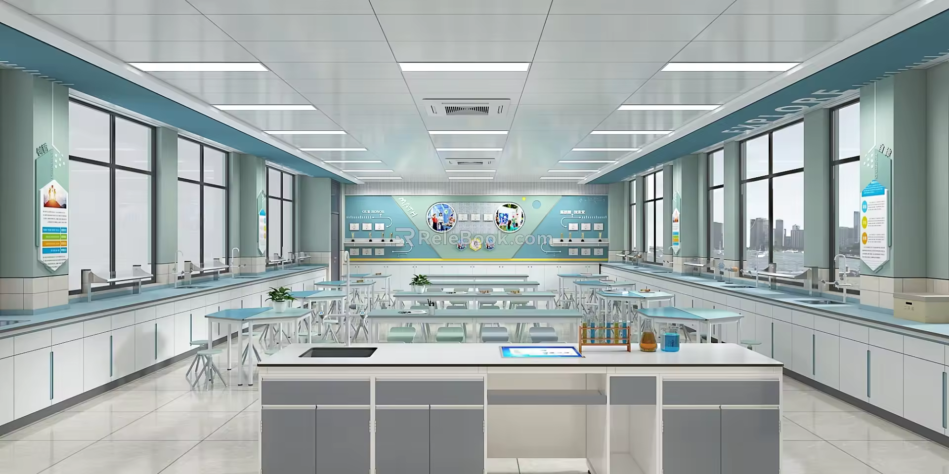 Mathematics Classroom Laboratory Science Classroom 3d model
