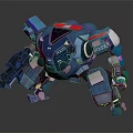 Modern robot police mecha machine combat police machine warrior 3d model