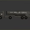 U.S. Army Air Forces Military Tanker Truck For Fuel Transport With Classic Design