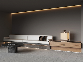 Modern Card Seat Sofa Coffee Table Combination 3d model