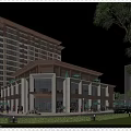 Modern High rise Residential Building With Commercial Podium And Green Surroundings