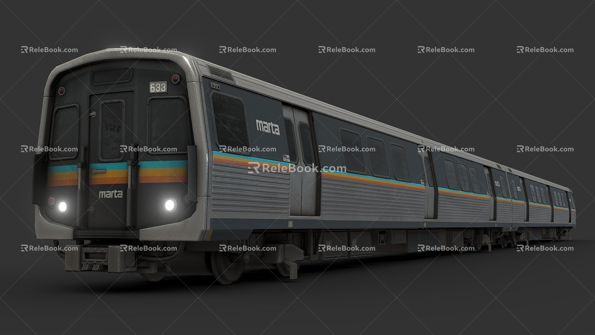 High-speed rail 3d model