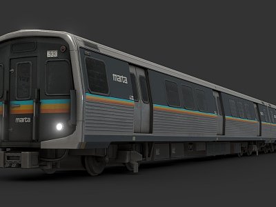 High-speed rail 3d model