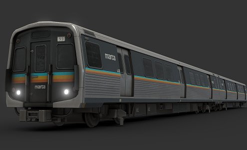 High-speed rail 3d model