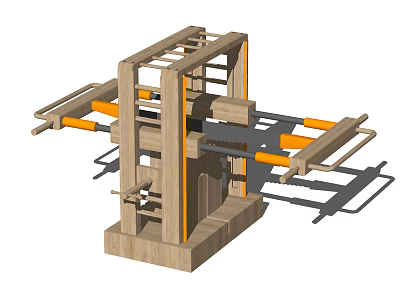 modern cutting saw wood workshop cutting saw 3d model