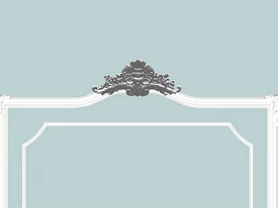 Ornate Plaster Coving Interior Design With Intricate Carvings And Classic Wall Decor 3d model