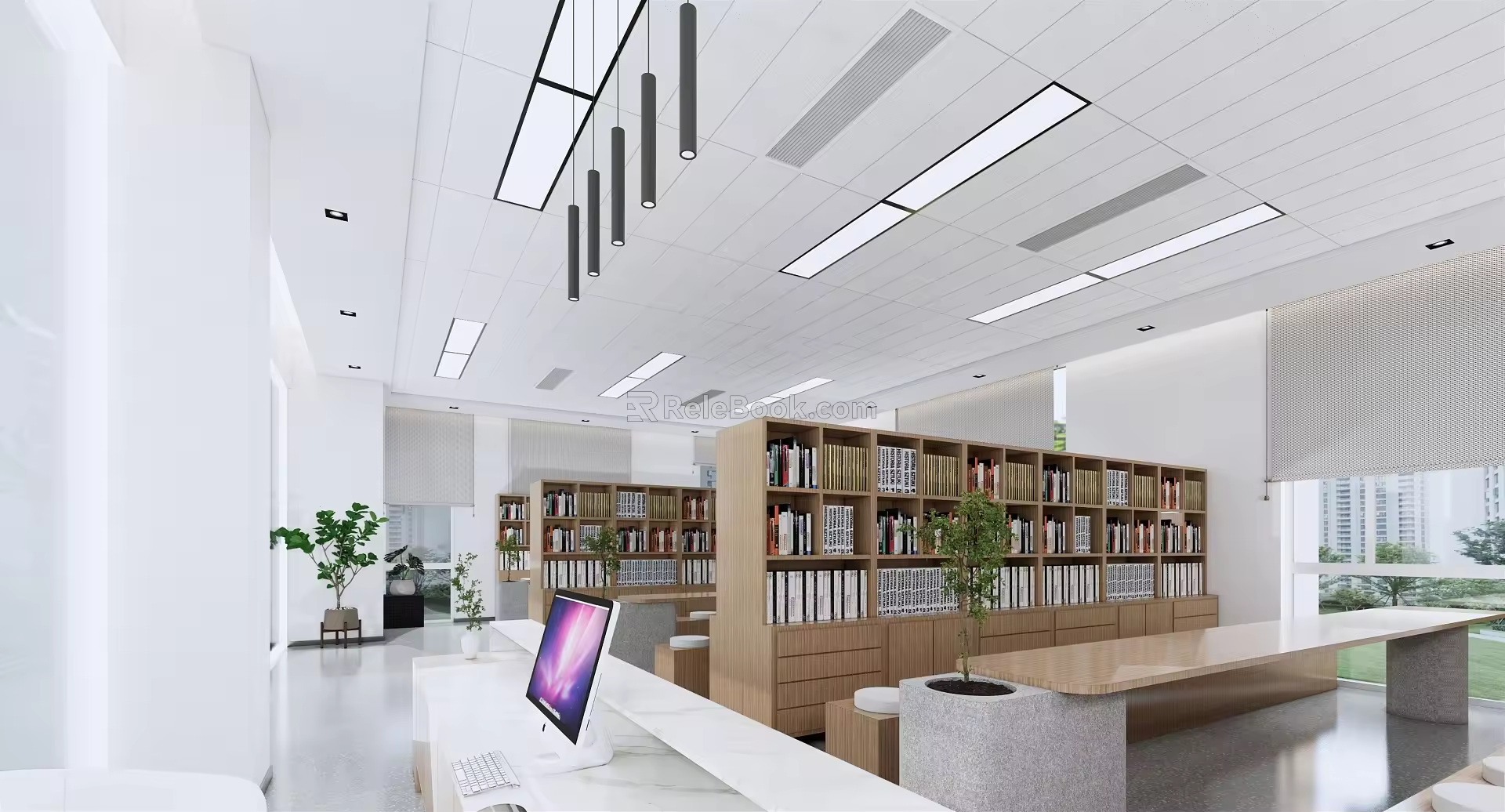 Modern Library 3d model