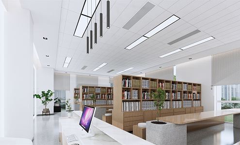 Modern Library 3d model