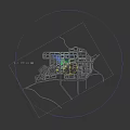 Modern Industrial Factory Complex With Blue Roof Multiple Buildings Greenery And Parking Area