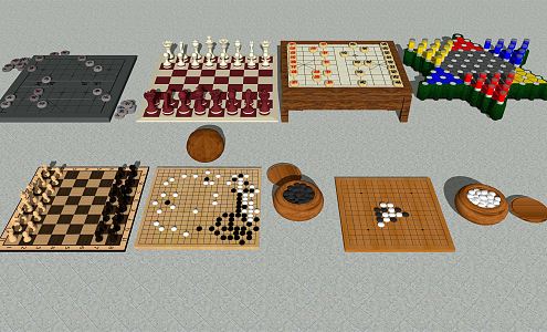 Modern Go Chess Chinese Chess 3d model