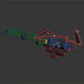 Modern machine gun Browning machine gun Browning Gatling White 3d model