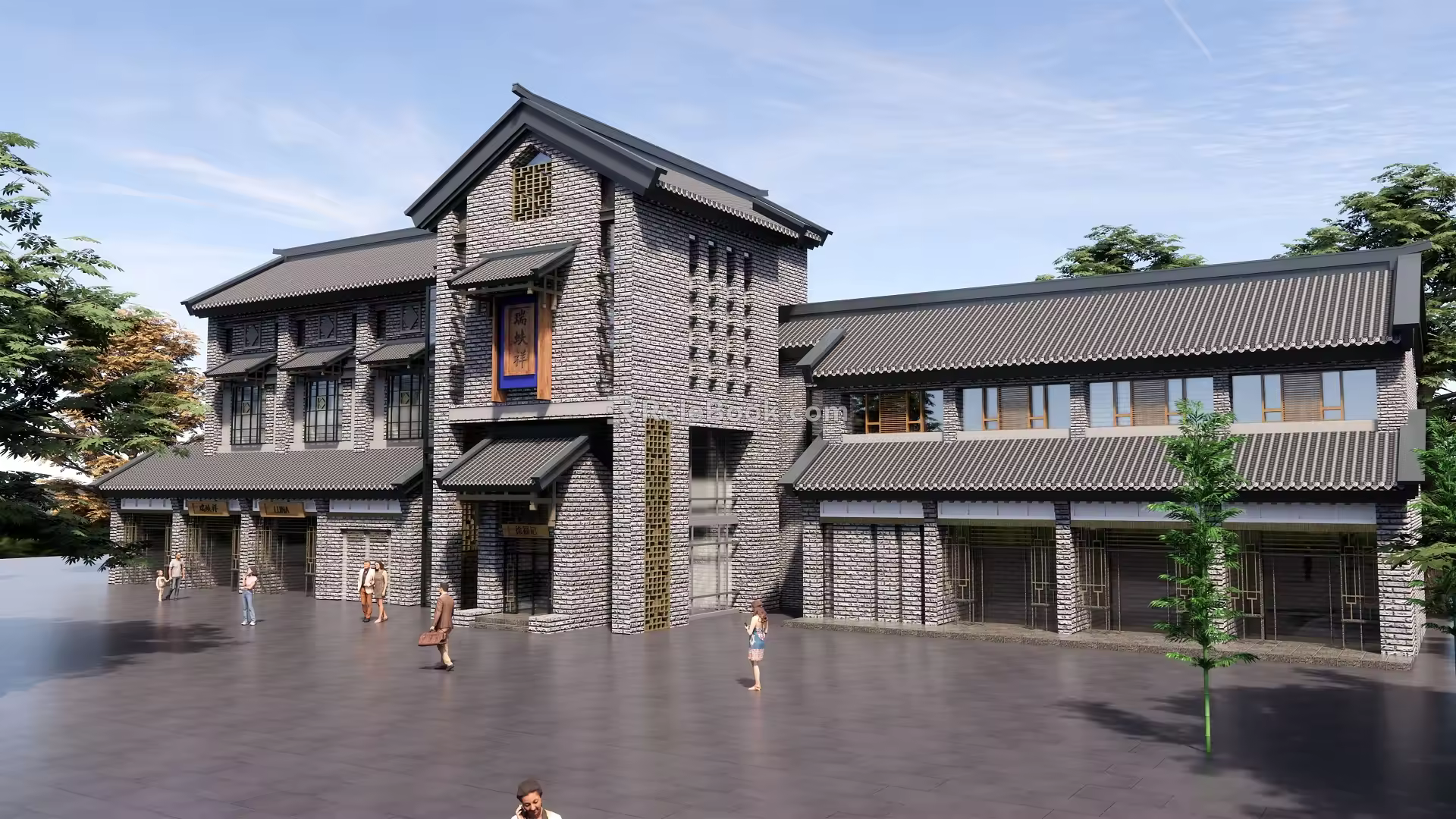 Chinese Commercial Building Ancient Architecture 3d model