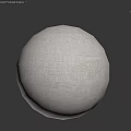 Textured White And Light Brown Architectural Components With Smooth Spherical Element