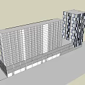 Contemporary Office Building Complex Featuring Two Towers And Glass Facade Design 3d model