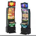 Two Modern Slot Machines With Colorful Displays And Animal Theme Screens